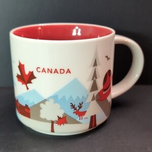 Starbucks You are Here Collection Canada Red/White Ceramic Mug.